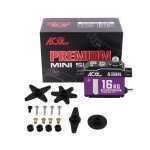 Original AGFRC Metal Gear 0.08Sec Brushless 16kg-cm High Torque Mini Digital for 1/12 Scale RC Cars